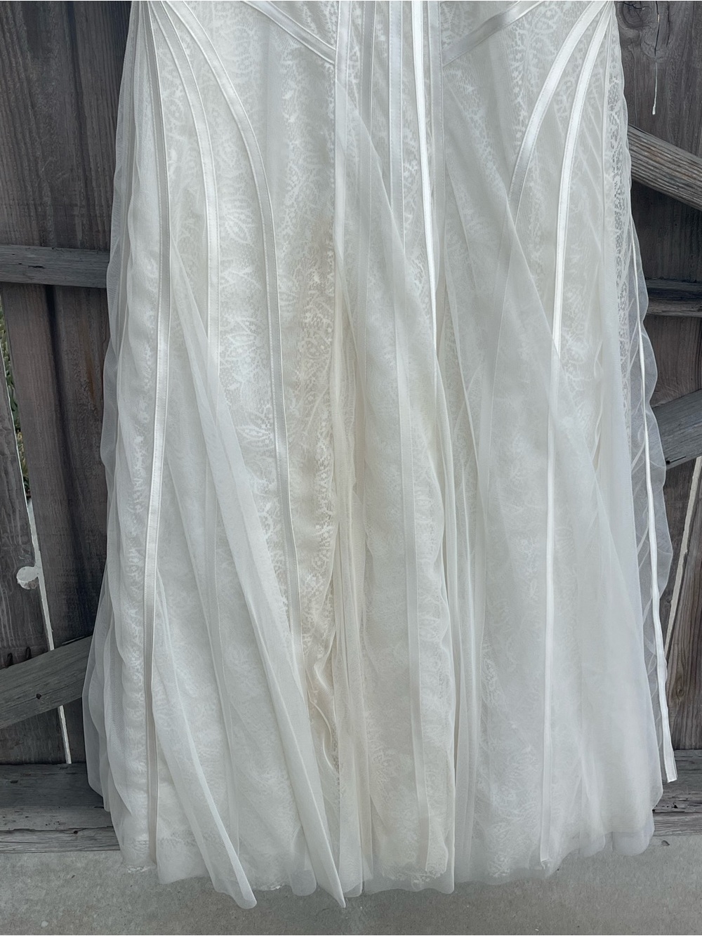 BCBGMAXAZRIA Magnolia Gown Ivory White Pleated Draped Bridal Wedding Dress 12 - Picture 9 of 13